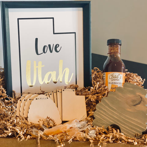 Love Utah Pioneer Day Box - Beautiful hand made decor + Our fav summertime BBQ Sauce & Julieann Caramels